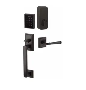 Emtek Hamden EMPowered™ Motorized Touchscreen Handle set with Norwich Knob