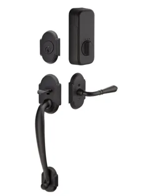 Emtek Single Cylinder Nashville Handleset EMPowered Motorized Smart Lock Upgrade With Octagon Knob