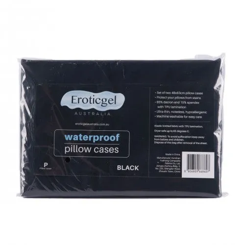 Eroticgel Black Waterproof Pillow Case 2pc