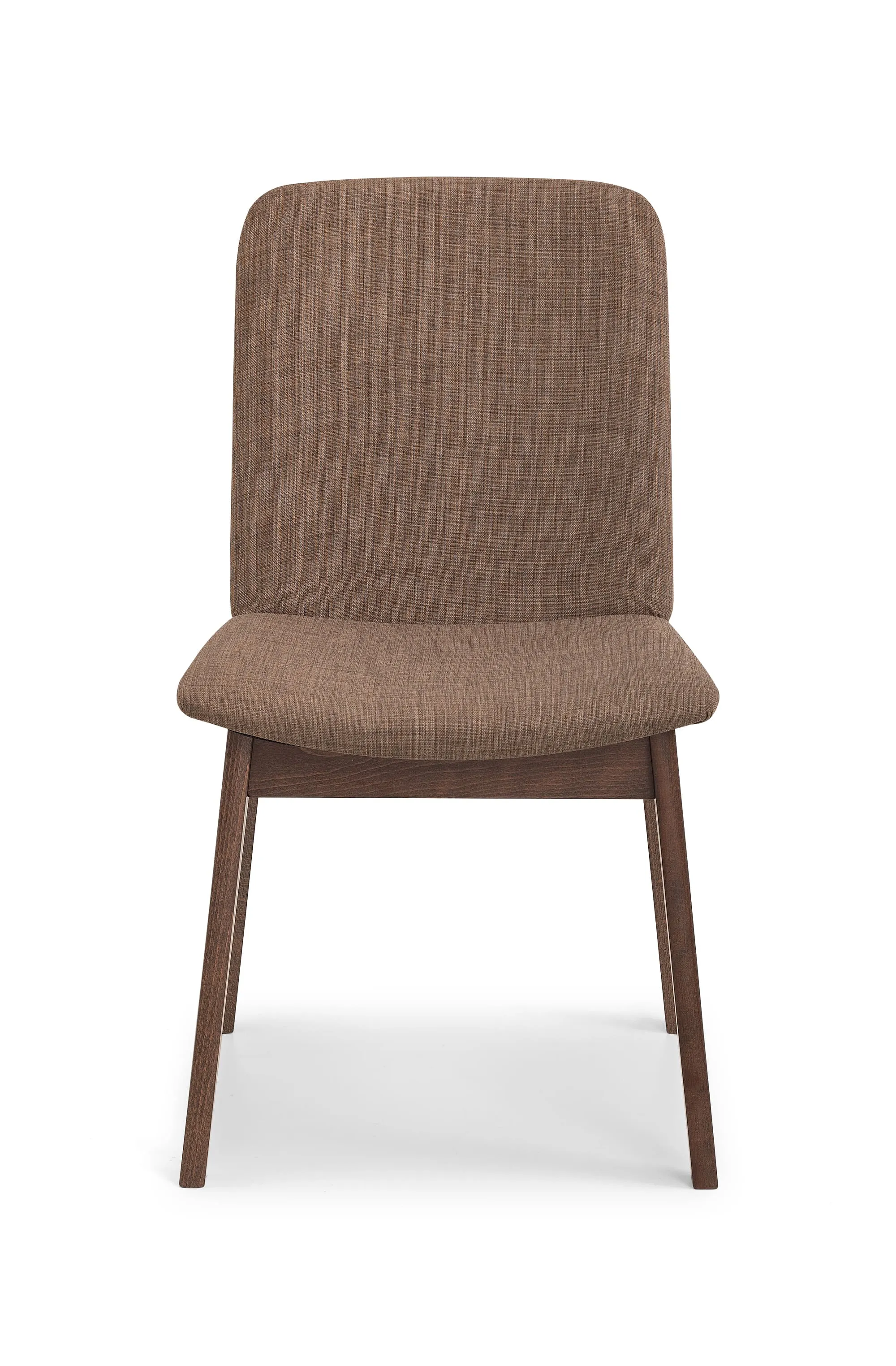 Fabric Upholstered Dining Chair with Walnut Wood Finish