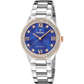 Festina Solar Energy Stainless Steel Analog (Solar Energy) Ladies Watch I Model F20658/2 Quartz Solar Movement