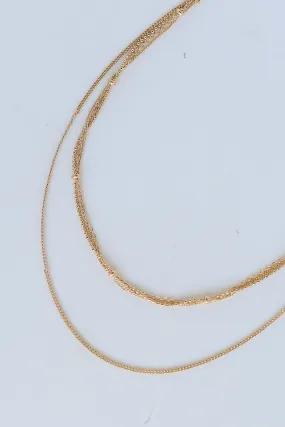 FINAL SALE - Nova Gold Layered Chain Necklace