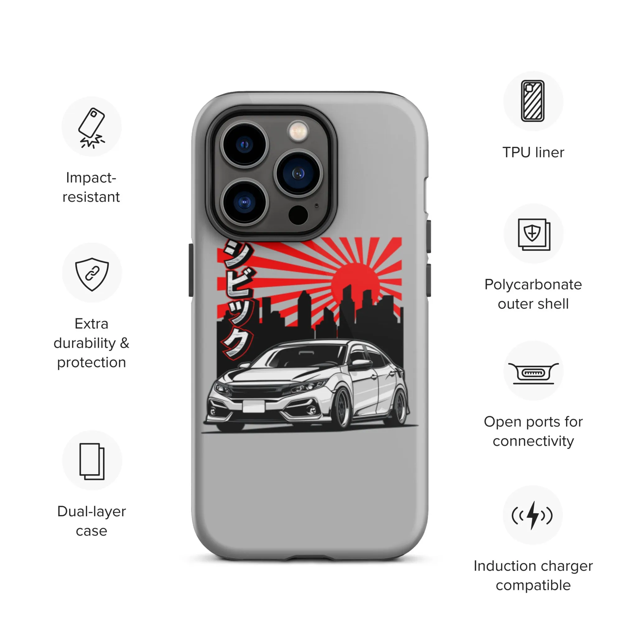 FK8 Sunrise Premium Car Culture iPhone Case