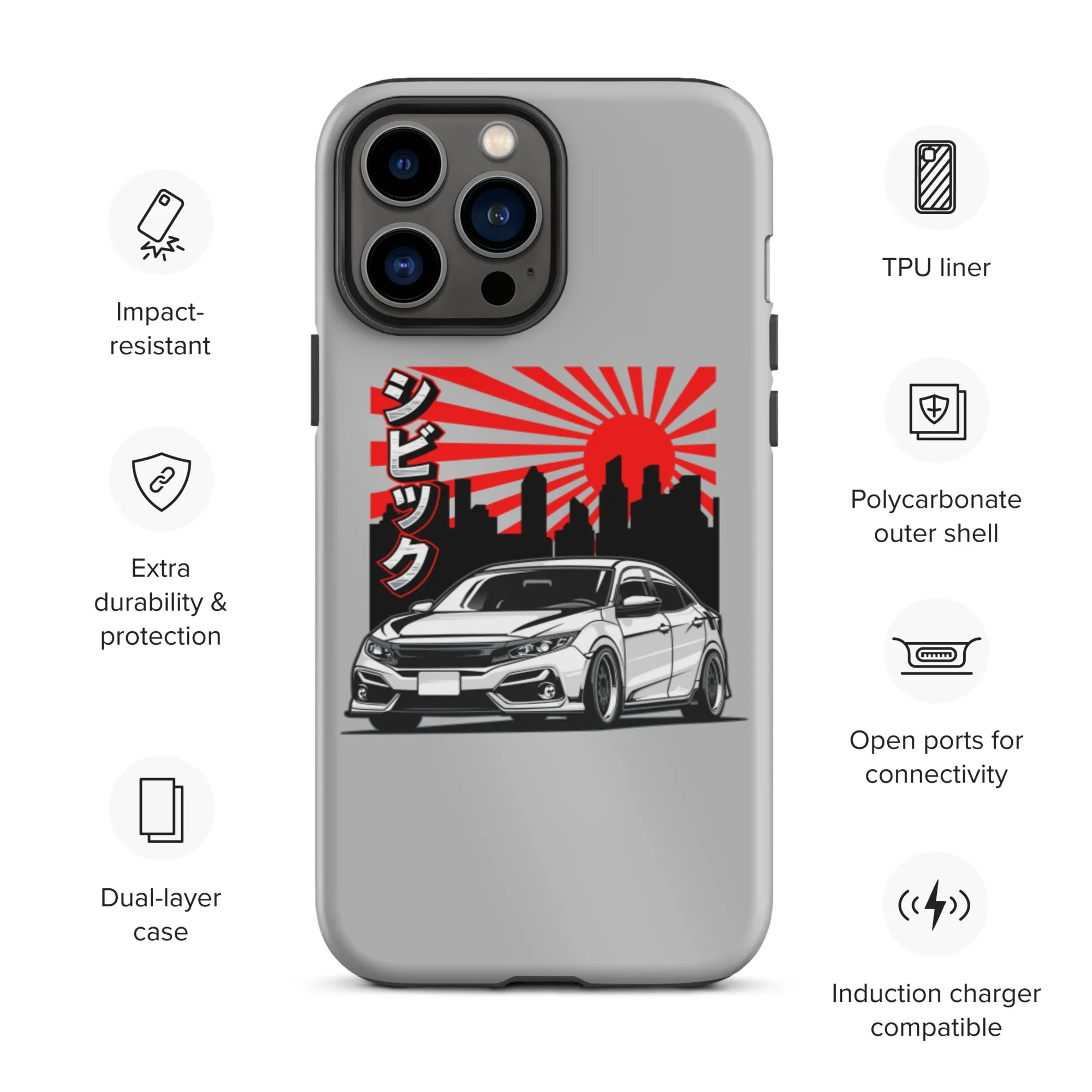 FK8 Sunrise Premium Car Culture iPhone Case