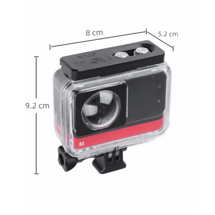 For Insta360 One RS 360 Edition 60m Underwater Depth Diving Case Waterproof Housing(Transparent)