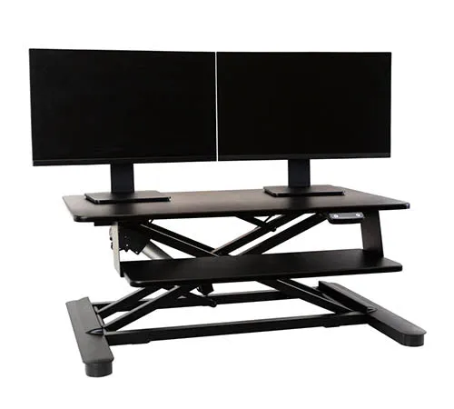 Freedom E-Desk Electric Powered Standing Desk Converter