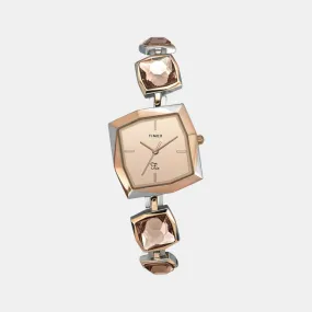 Fria Women's Rose Gold Analog Stainless Steel Watch TWEL16101