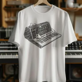 Funny Mouse on Synthesizer Catoff T-Shirt