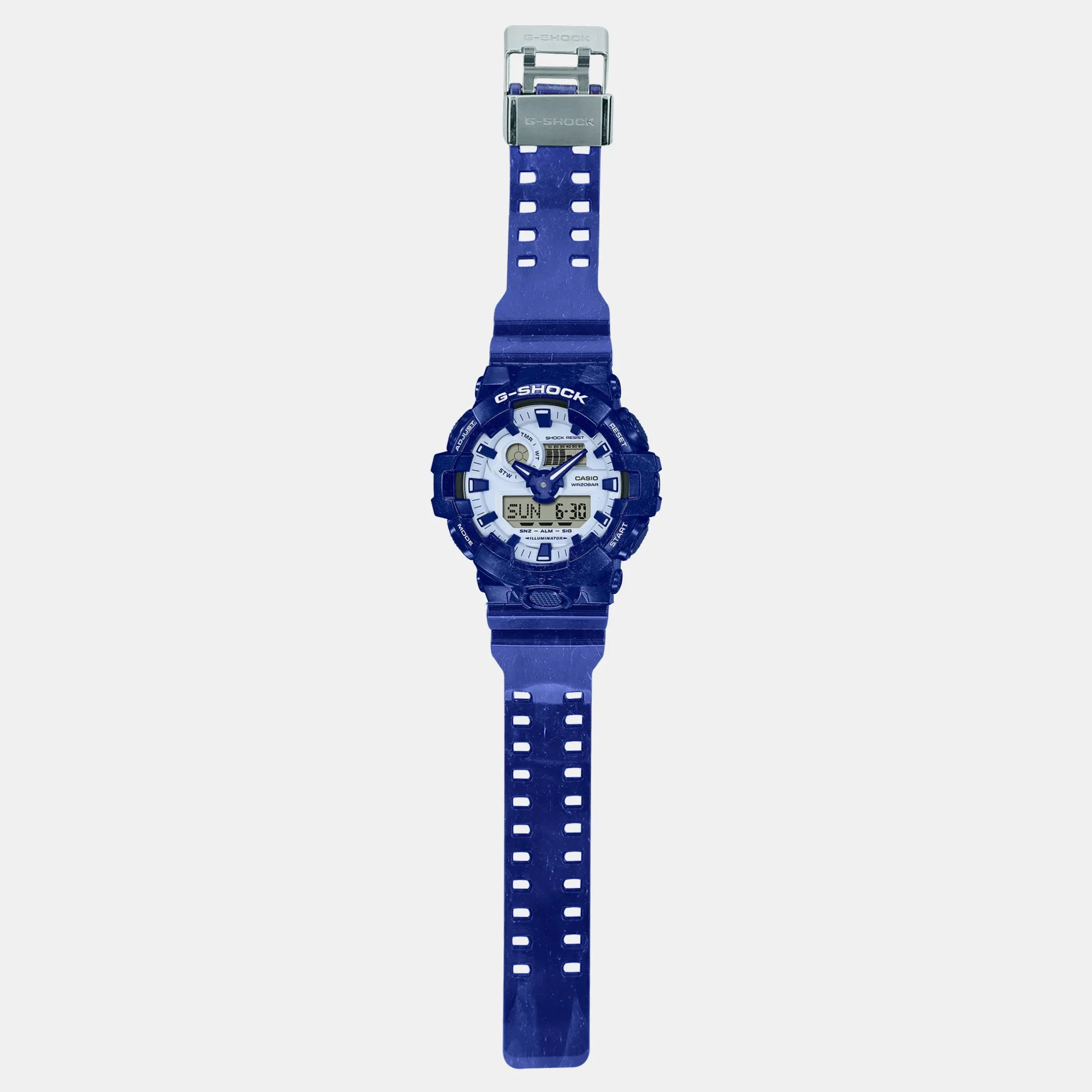 G-Shock Blue Men's Analog-Digital Resin Watch G1256 - GA-700BWP-2ADR