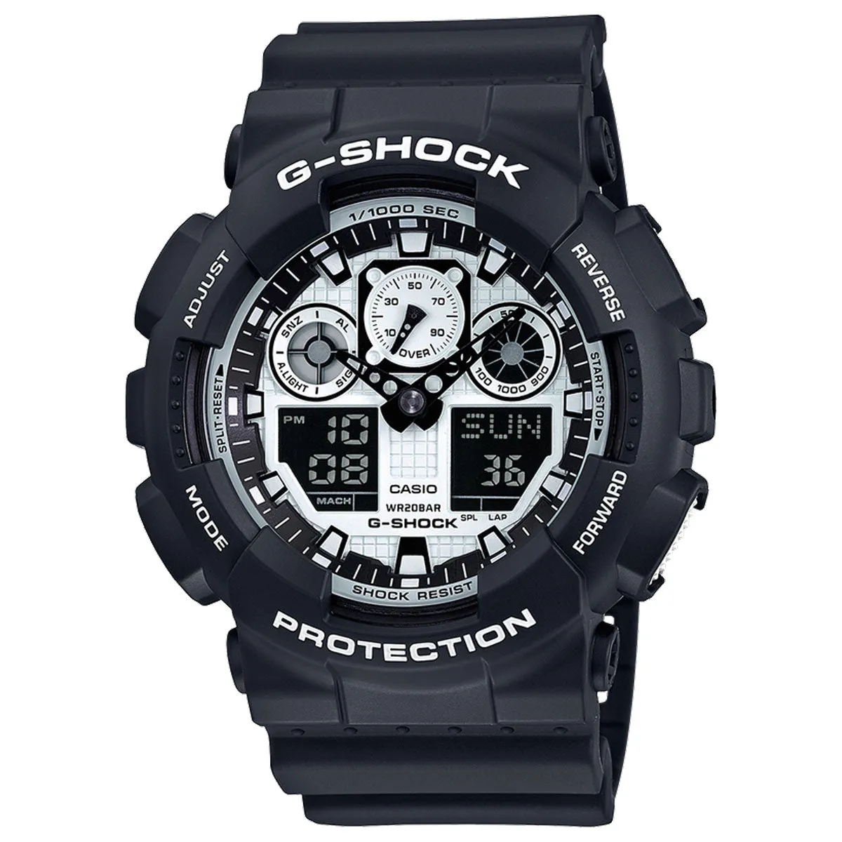 G-Shock GA-100 Watch - Black/White