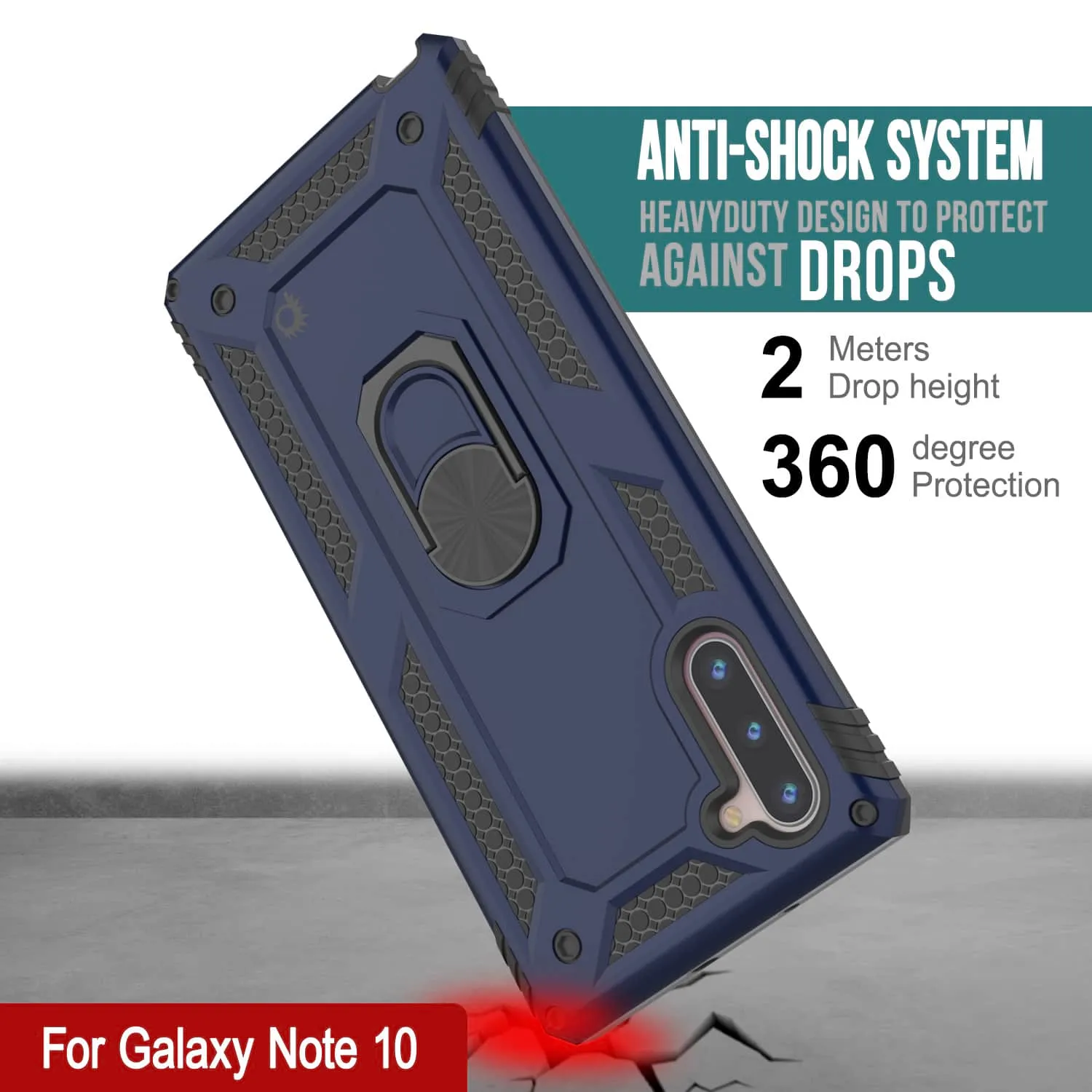 Galaxy Note 10 Punkcase Armor Military Case Navy-Blue