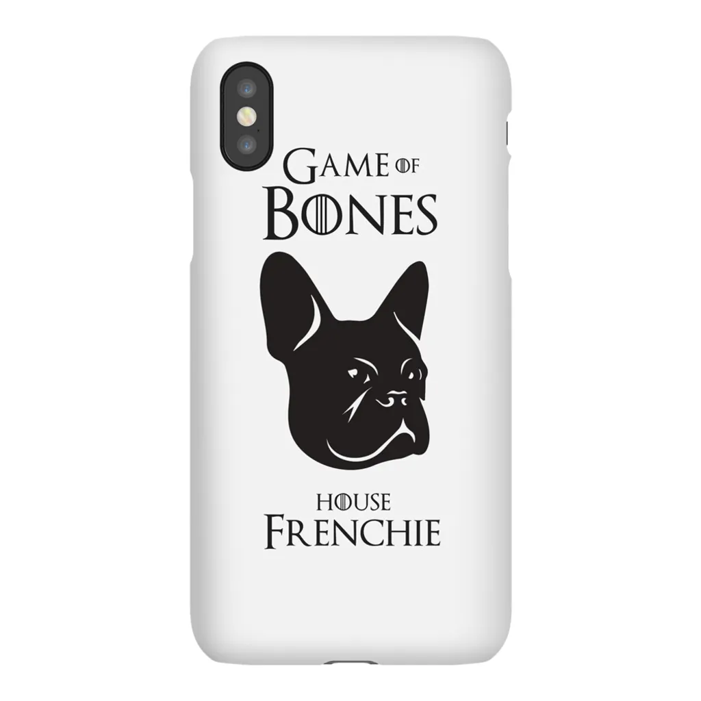 Game of Bones: House Frenchie iPhone Cases (white - various sizes)