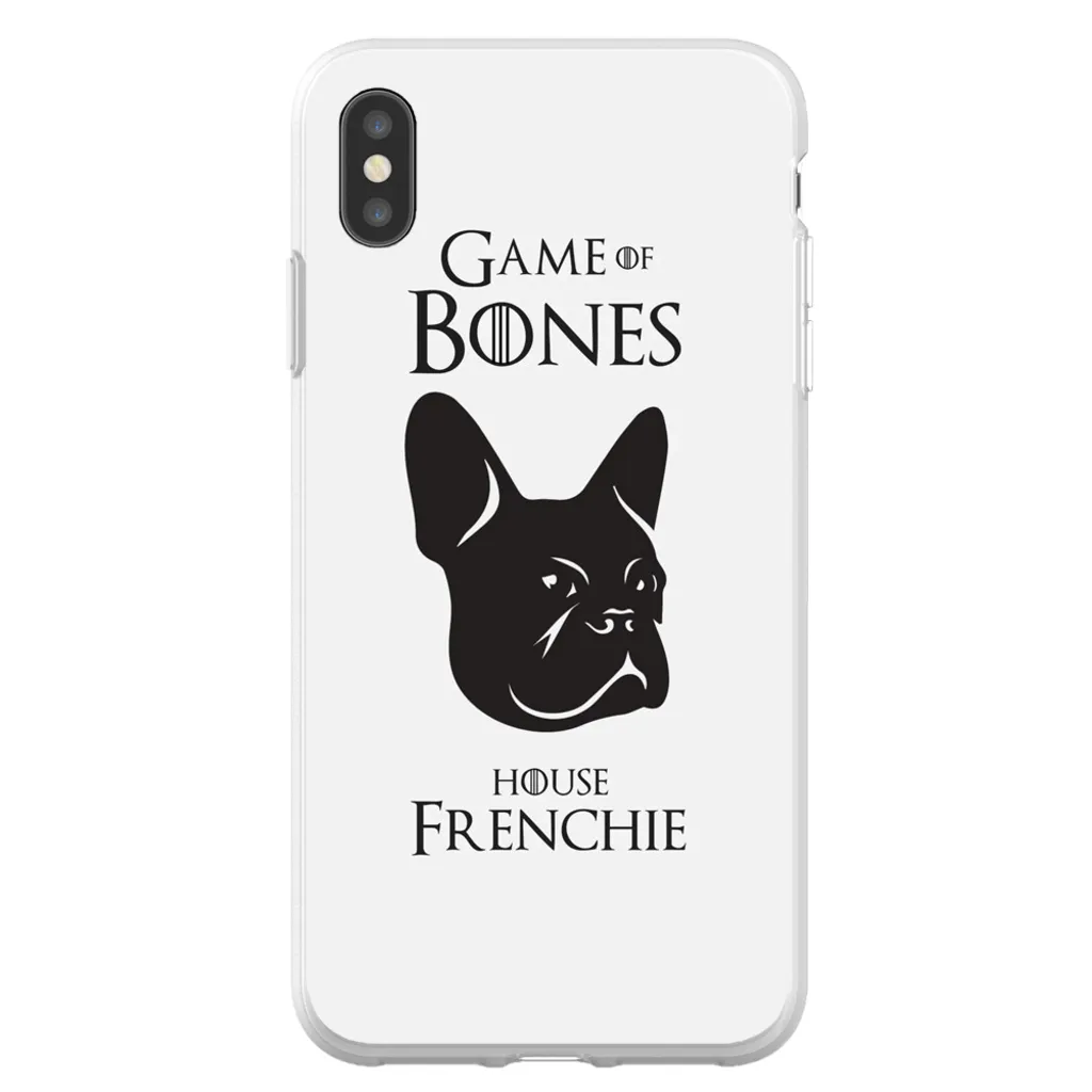 Game of Bones: House Frenchie iPhone Cases (white - various sizes)