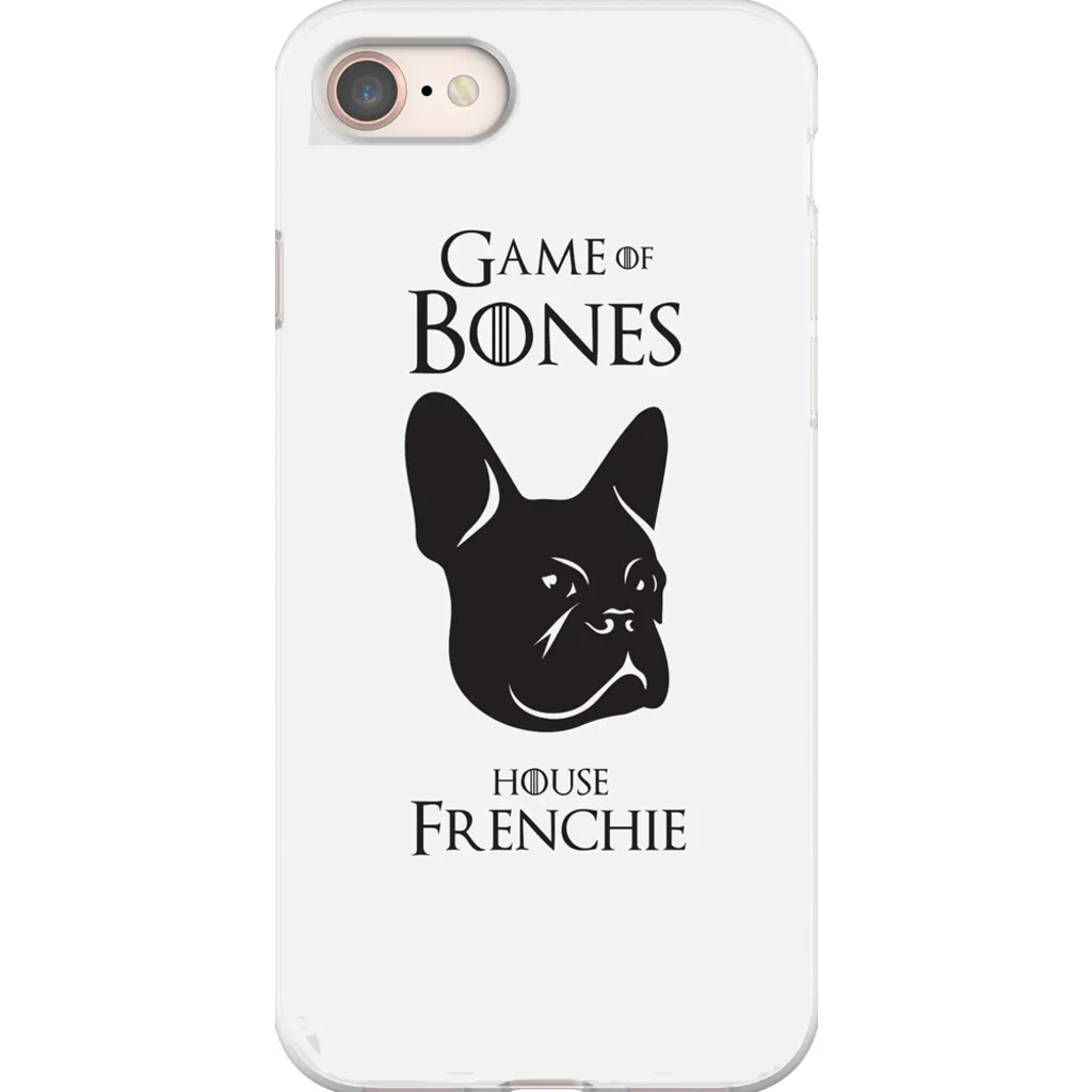 Game of Bones: House Frenchie iPhone Cases (white - various sizes)