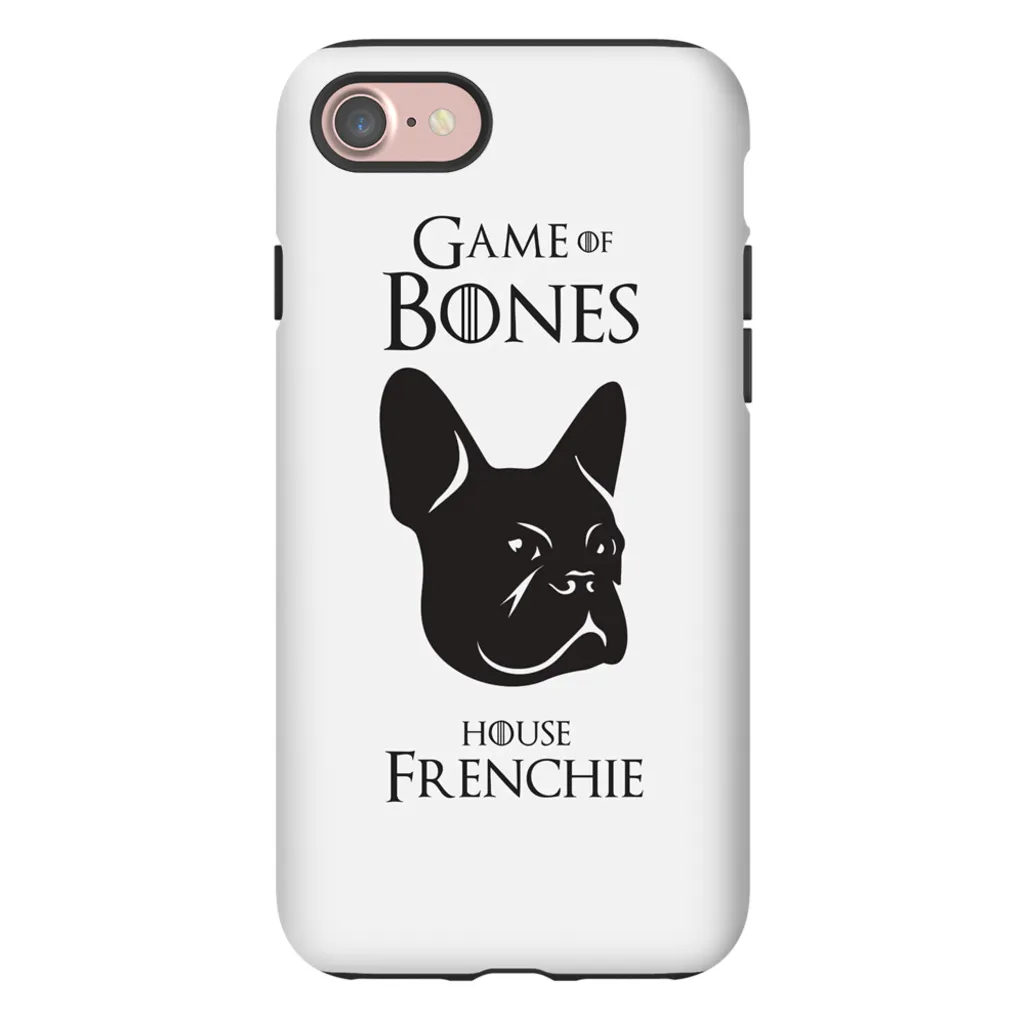 Game of Bones: House Frenchie iPhone Cases (white - various sizes)