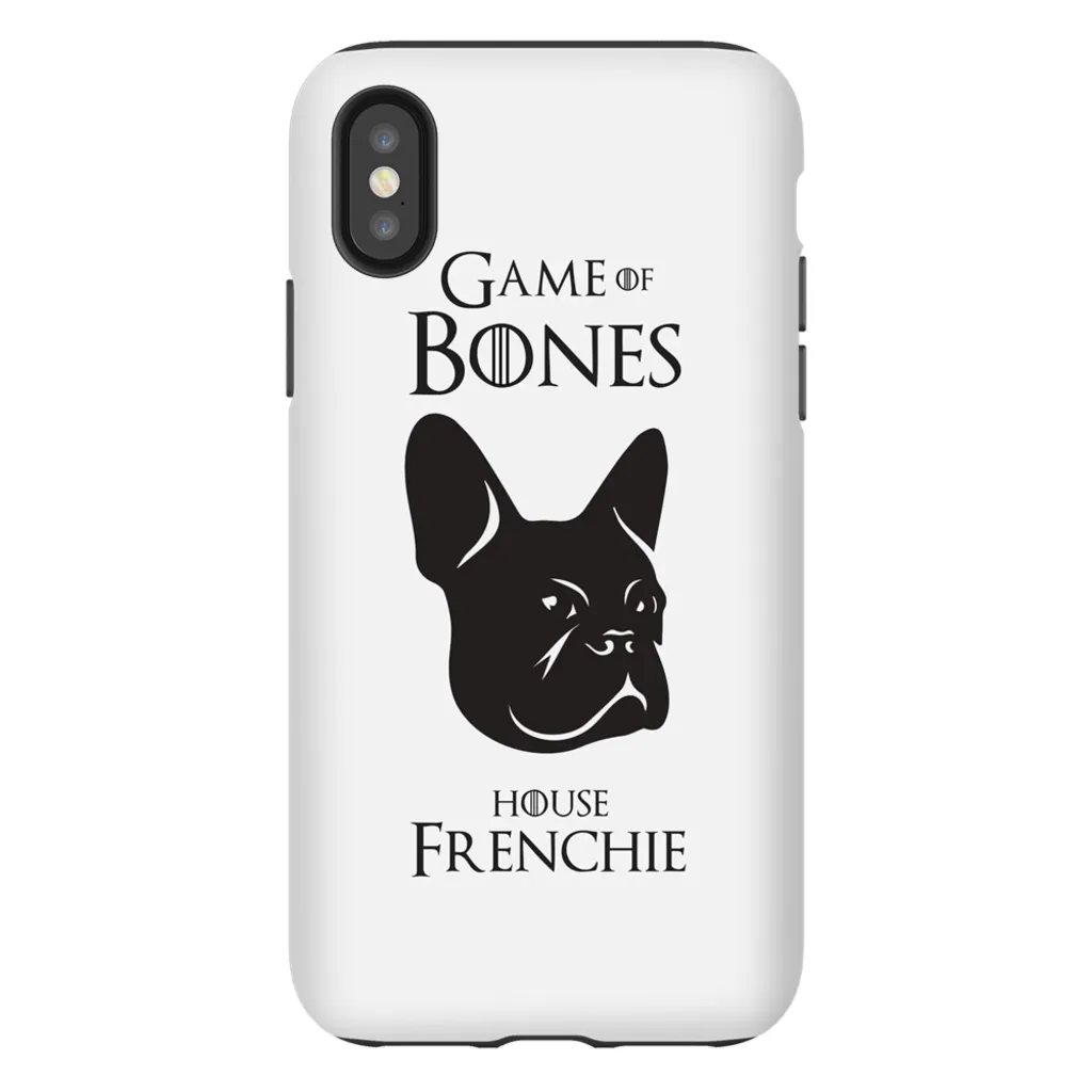 Game of Bones: House Frenchie iPhone Cases (white - various sizes)