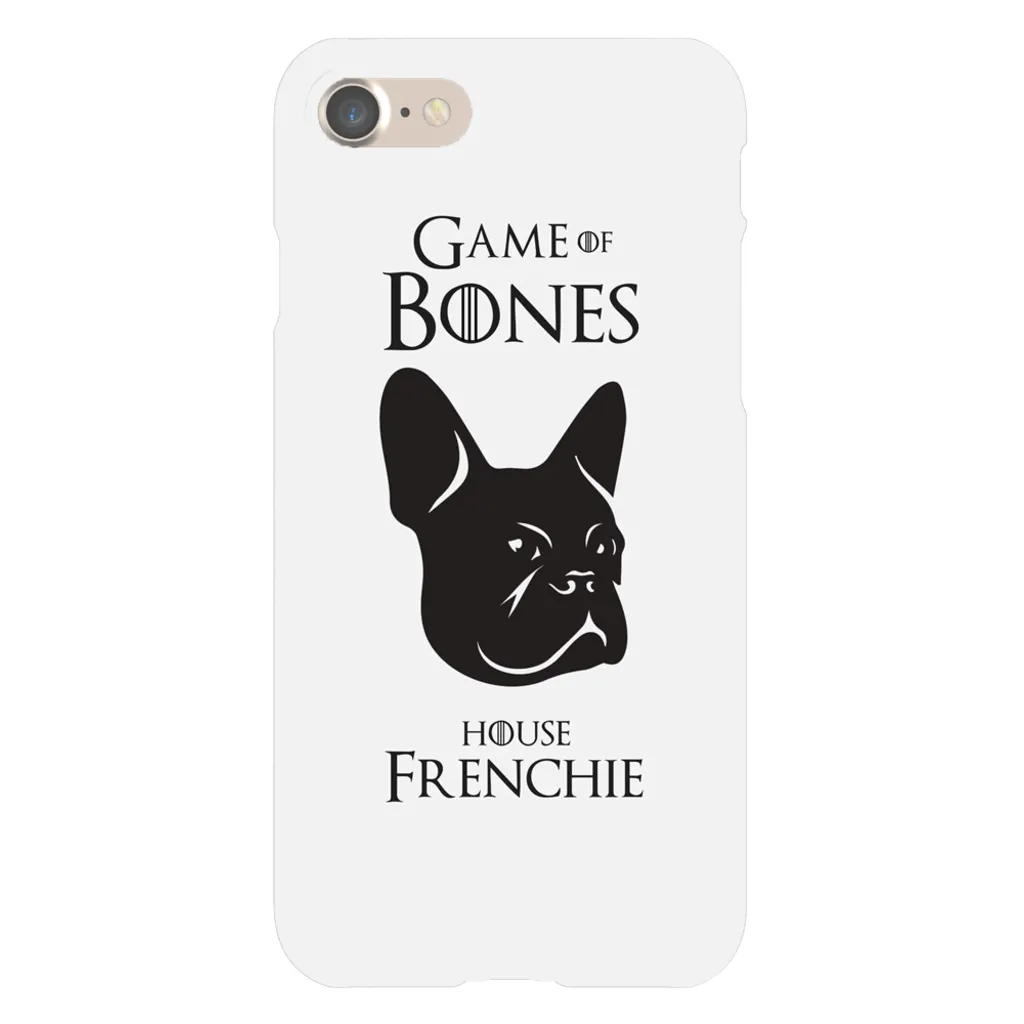 Game of Bones: House Frenchie iPhone Cases (white - various sizes)