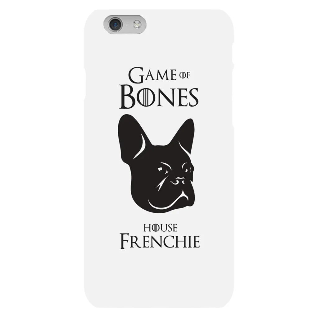 Game of Bones: House Frenchie iPhone Cases (white - various sizes)