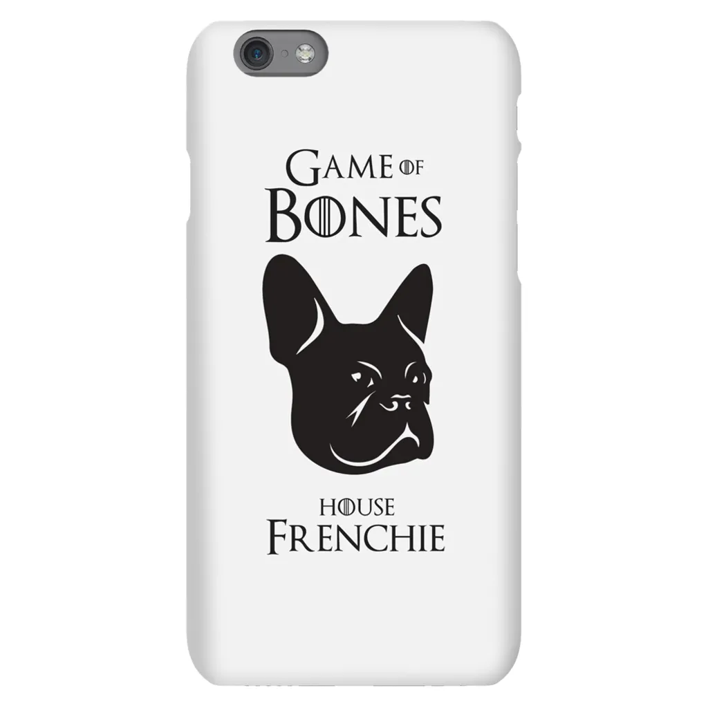 Game of Bones: House Frenchie iPhone Cases (white - various sizes)