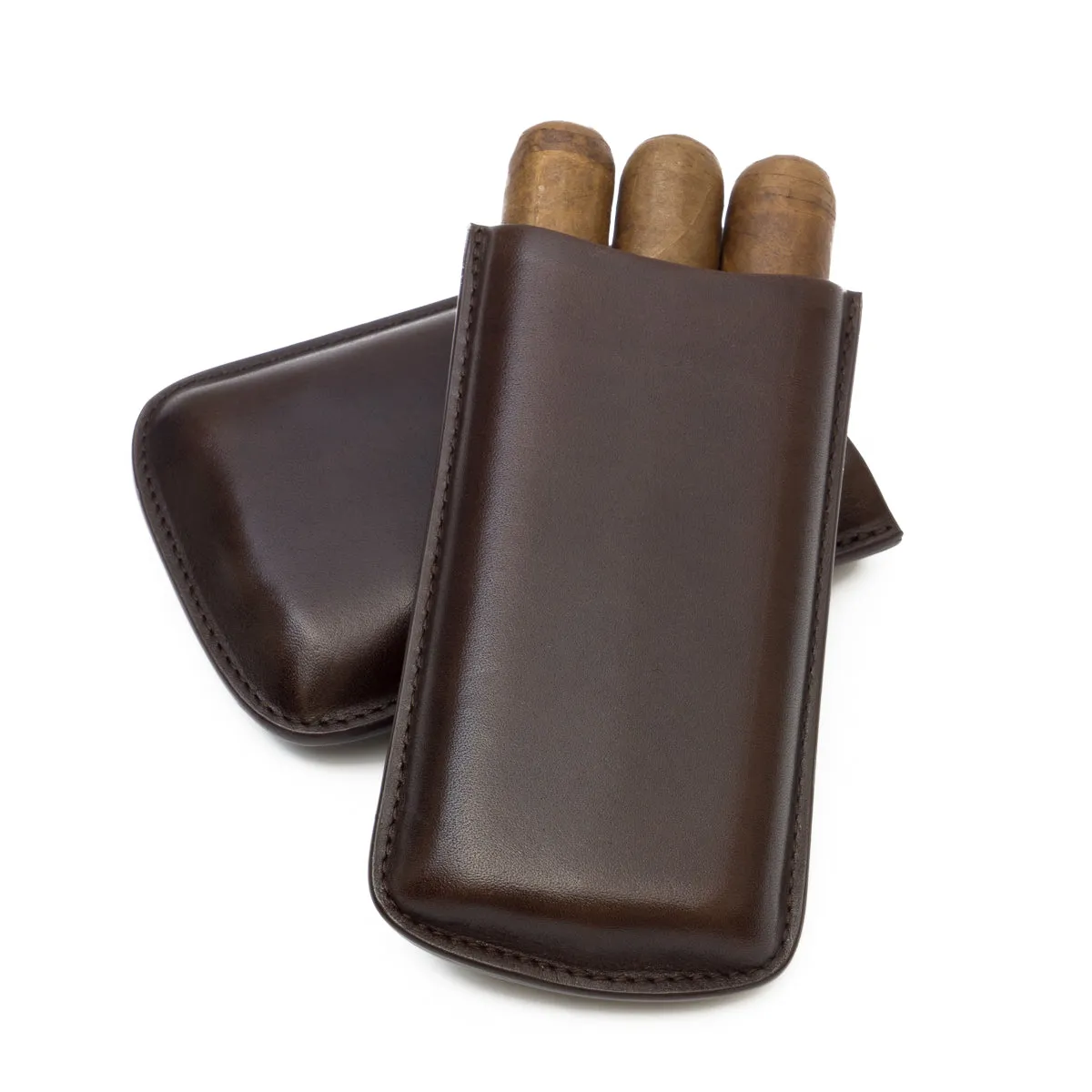 Genuine Leather Big 3-Finger Cigar Case | TF300