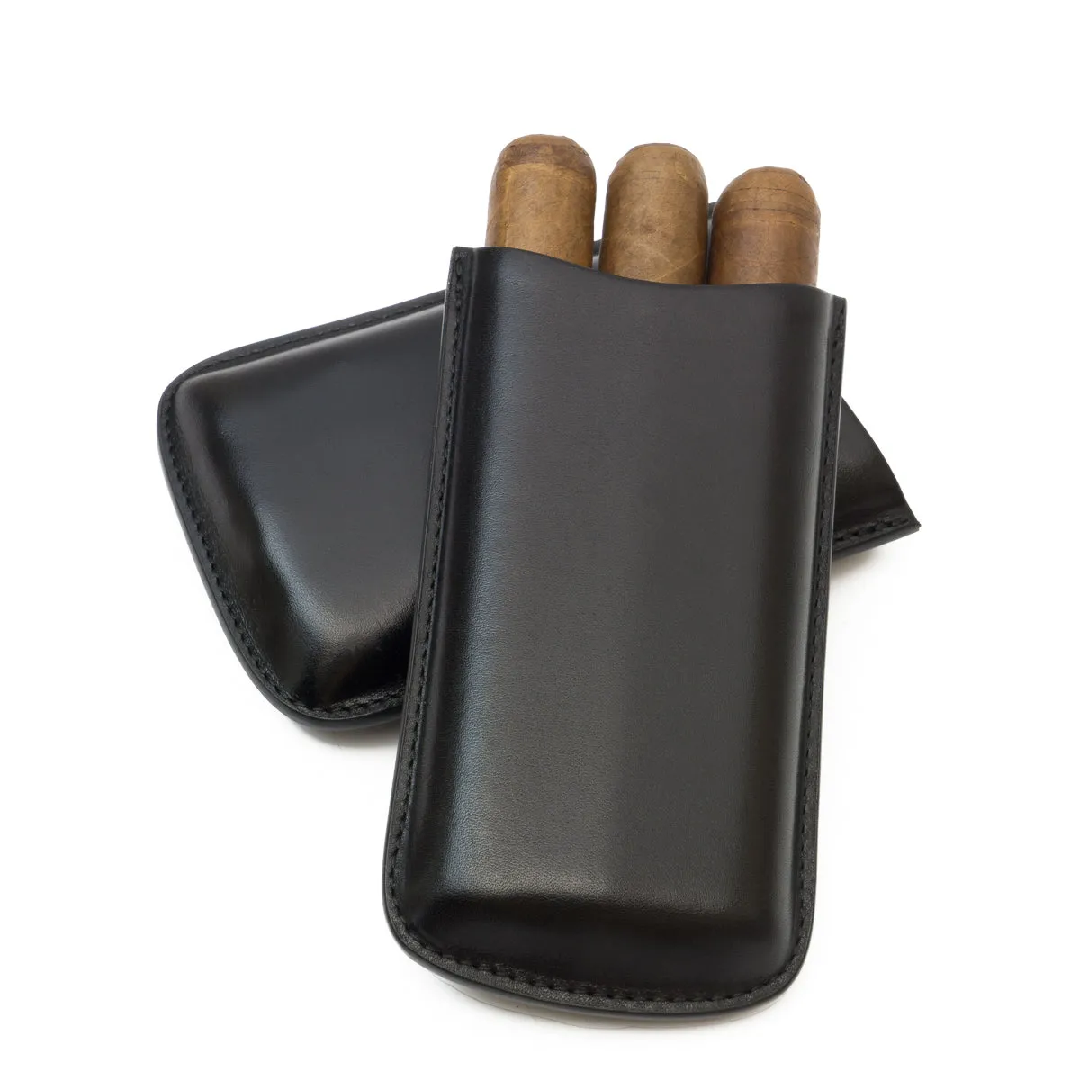 Genuine Leather Big 3-Finger Cigar Case | TF300