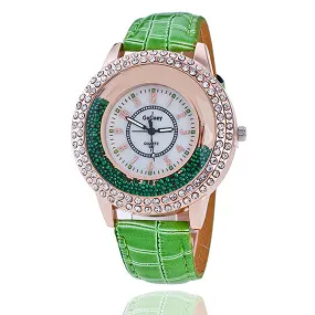 GoGoey Brand Watch Leather Strap Women Rhinestone Wristwatch Fashion Casual Women Quartz Watches Relogio Feminino Gift