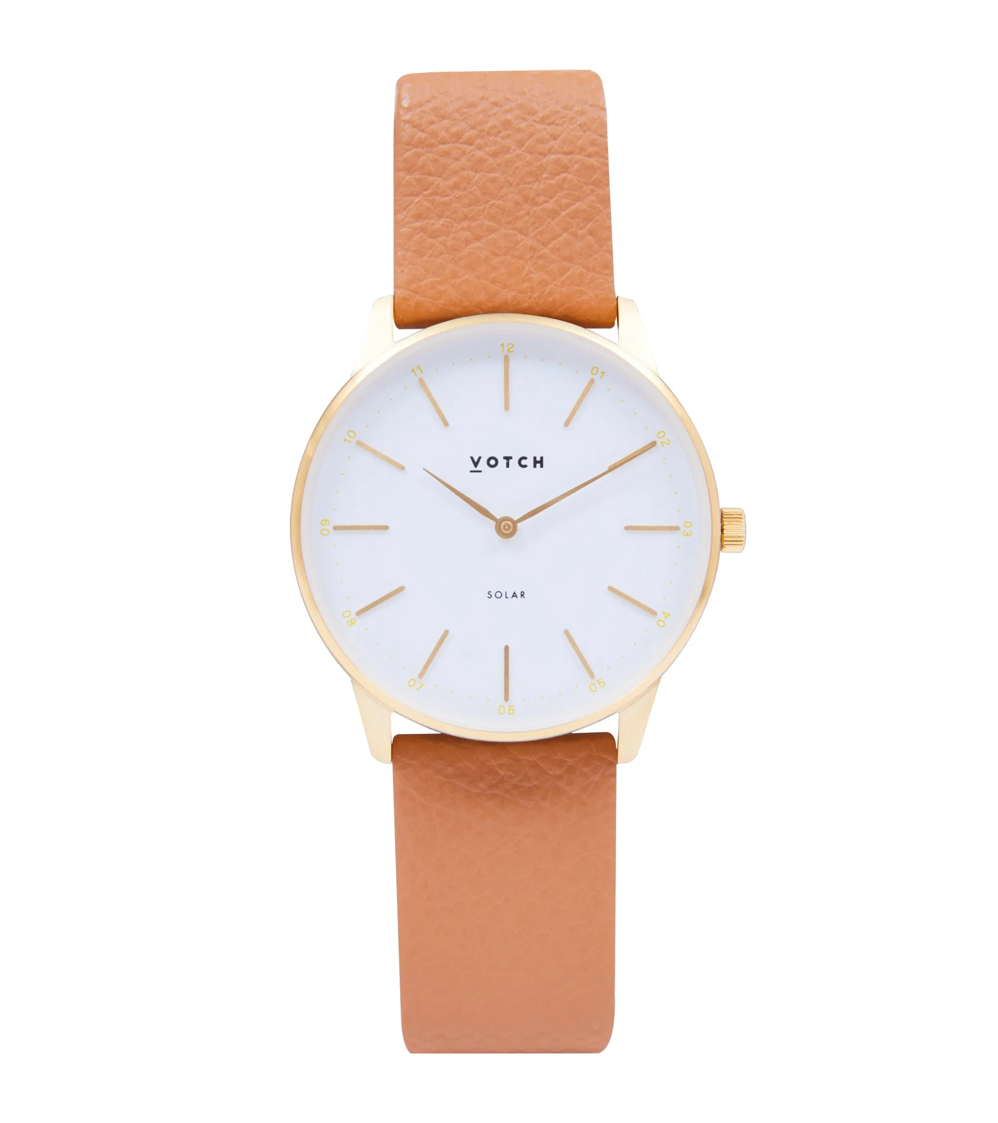 Gold & Tan Watch | Solar Classic