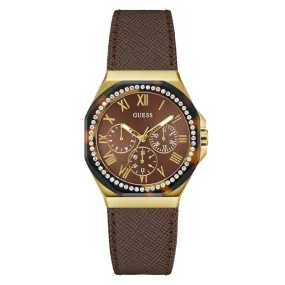 Guess Glaze Brown Dial Multifunction Watch