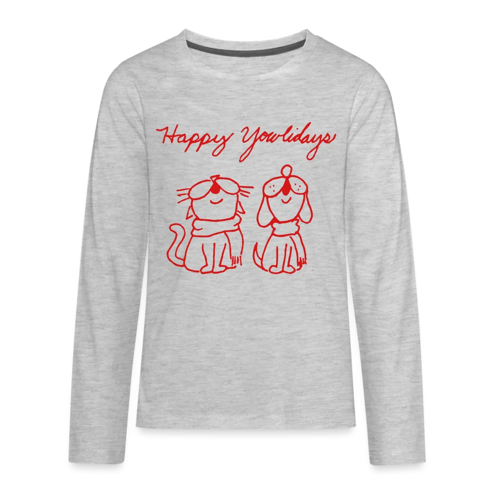 Happy Yowlidays Kids' Premium Long Sleeve T-Shirt