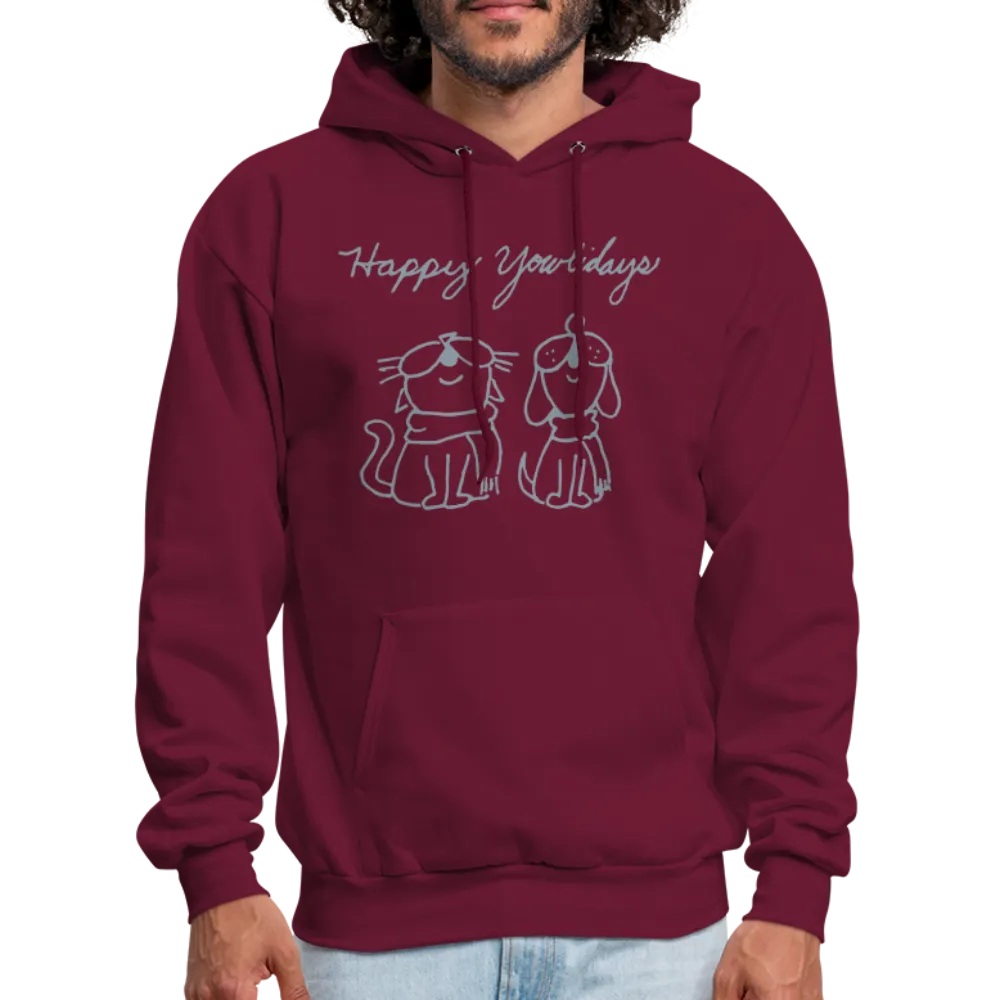 Happy Yowlidays Metallic-Print Hoodie