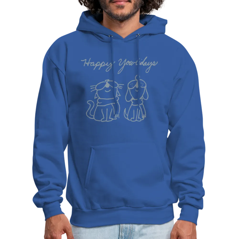 Happy Yowlidays Metallic-Print Hoodie