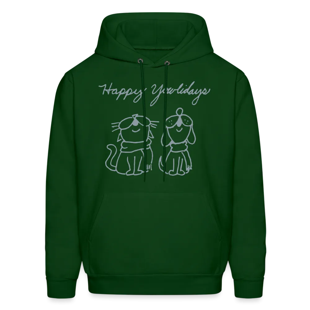 Happy Yowlidays Metallic-Print Hoodie