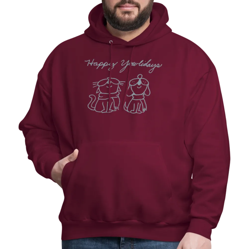 Happy Yowlidays Metallic-Print Hoodie