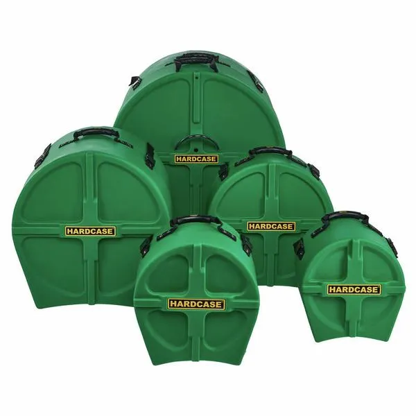 Hardcase HPFUSIONDG 5 Piece Fusion Drum Case Set (Dark Green)