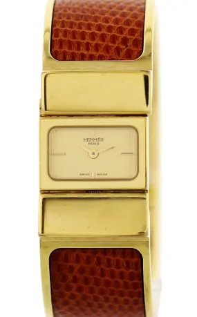 HermÃ¨s L01.201 Loquet Gold Plated Bracelet Watch