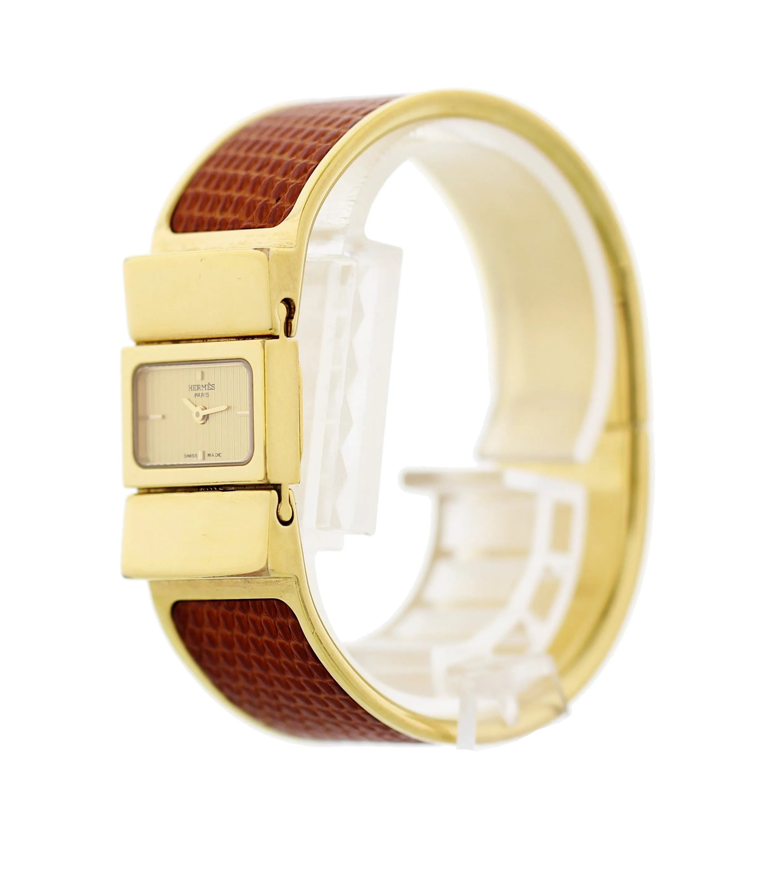 HermÃ¨s L01.201 Loquet Gold Plated Bracelet Watch