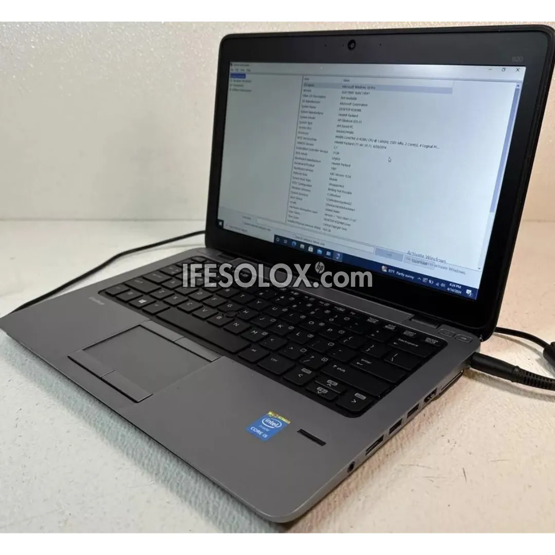 HP EliteBook 820 G1 12.5" HD Laptop with Intel Core i5 4th Gen, 8GB DDR3 SDRAM, 500GB HDD - Foreign Used