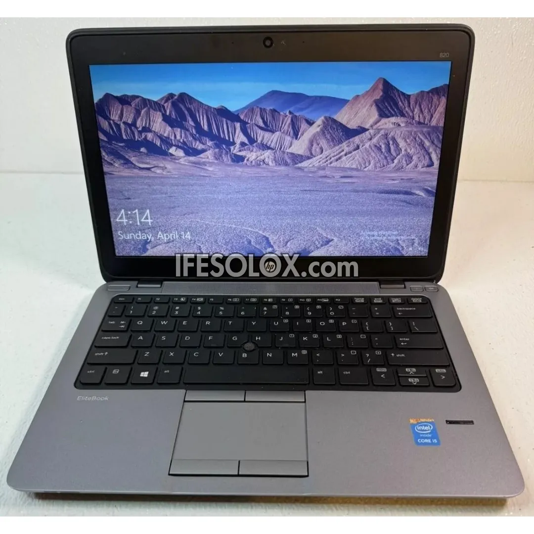 HP EliteBook 820 G1 12.5" HD Laptop with Intel Core i5 4th Gen, 8GB DDR3 SDRAM, 500GB HDD - Foreign Used