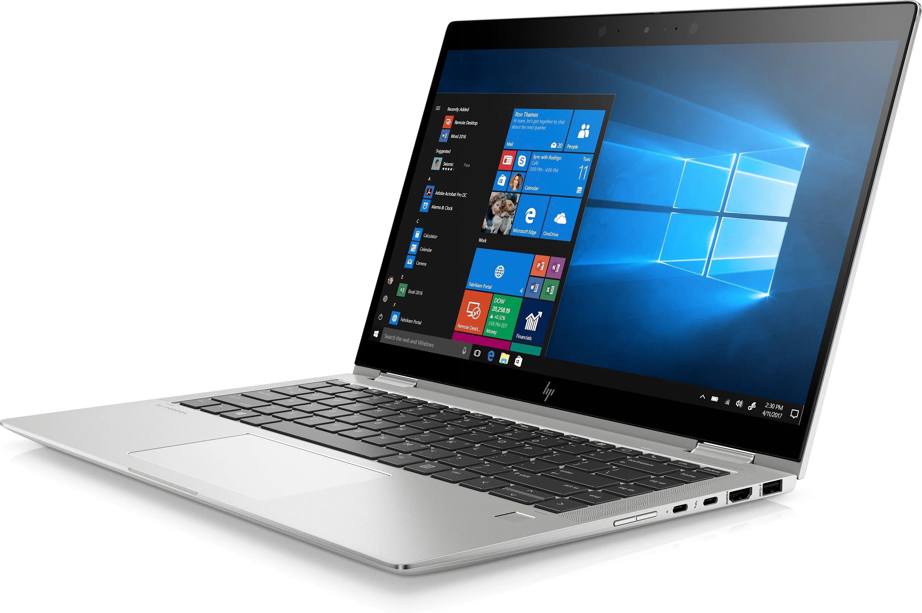 HP EliteBook X360 1040-G6 14" FHD (Touchscreen) Convertible Notebook PC, Intel i5-8265U, 1.60GHz, 8GB RAM, 256GB SSD, Windows 10 Pro - 8MN39UT#ABA