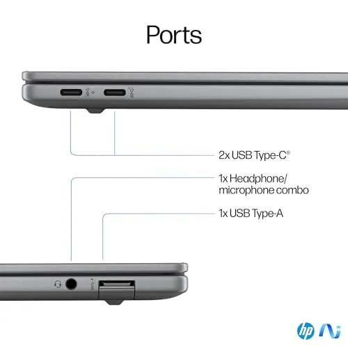 HP OmniBook X Laptop, Snapdragon® X Elite X1E-78-100,14inch(35.6 cm),2.2K Touch Display,IPS,16GB LPDDR5x,1TB SSD,Next Gen Windows, Copilot  ,Blue,1.34 kg,14-fe0121QU