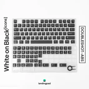 Icon WoB White-on-Black ABS Keycap Set