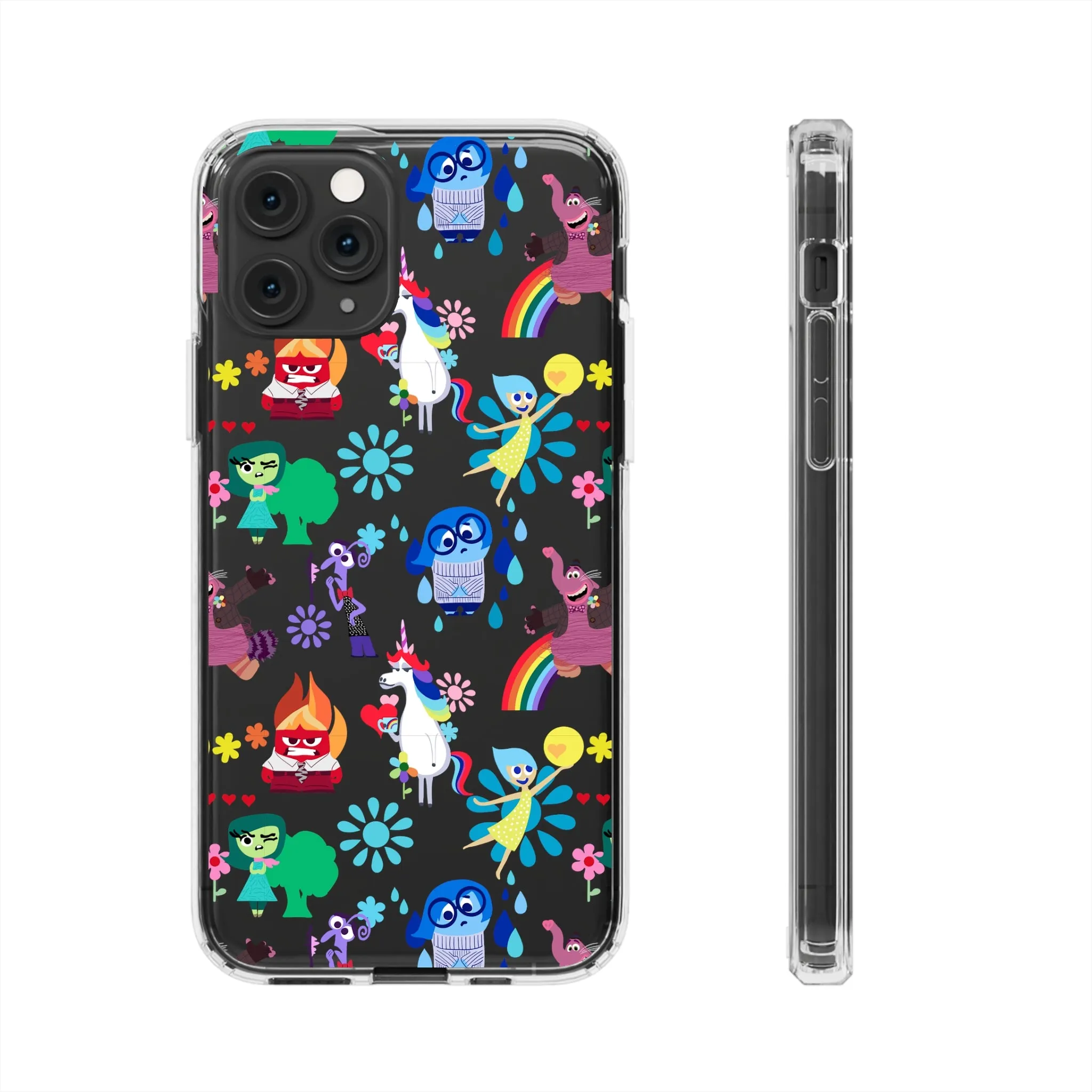 Inside Out Clear Phone Case! Disney Inspired Hand drawn Unique Disneyland Magic Kingdom Gift