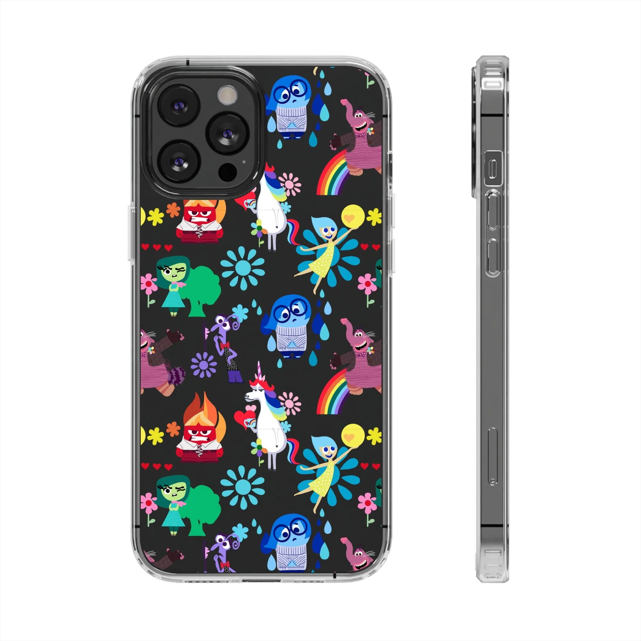 Inside Out Clear Phone Case! Disney Inspired Hand drawn Unique Disneyland Magic Kingdom Gift