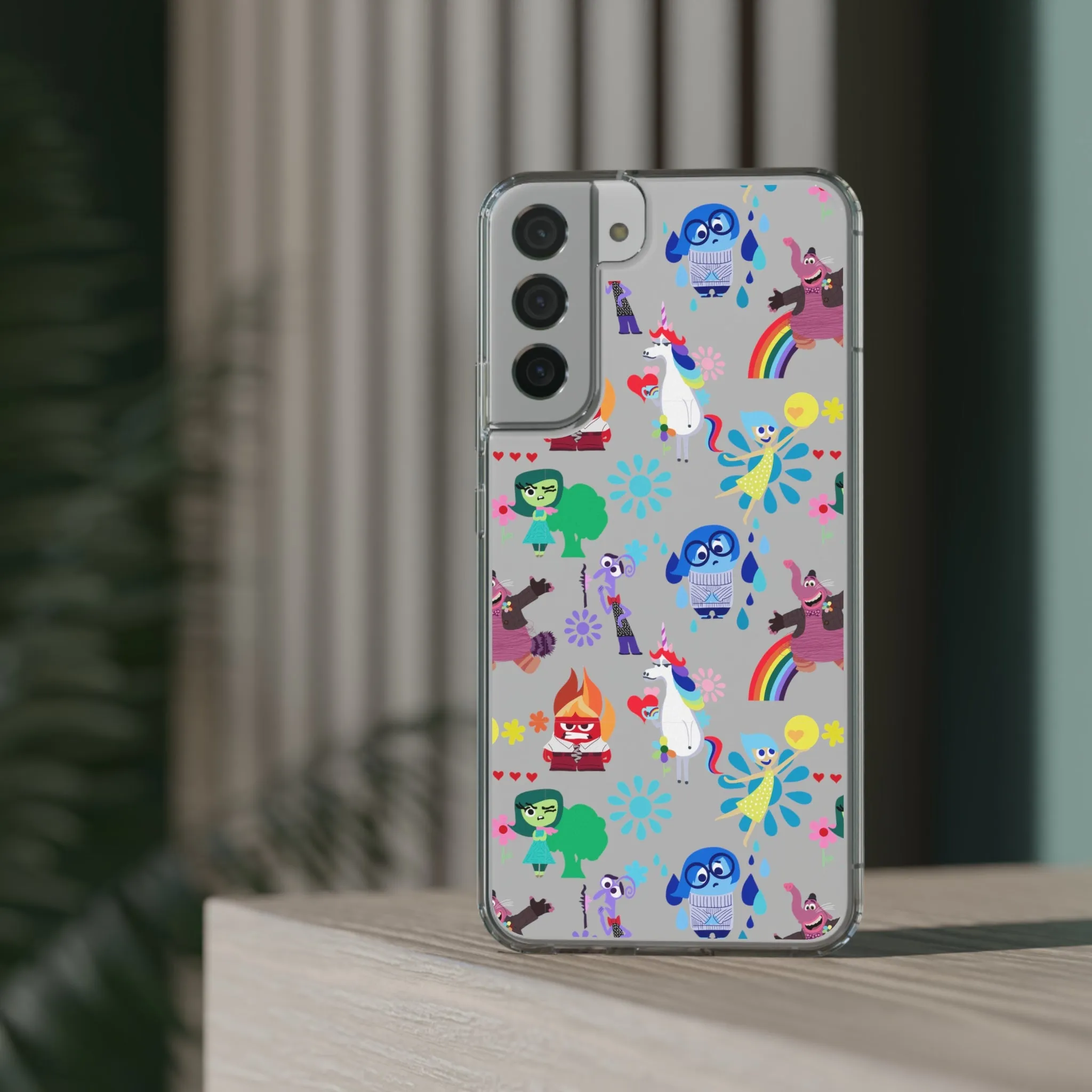 Inside Out Clear Phone Case! Disney Inspired Hand drawn Unique Disneyland Magic Kingdom Gift