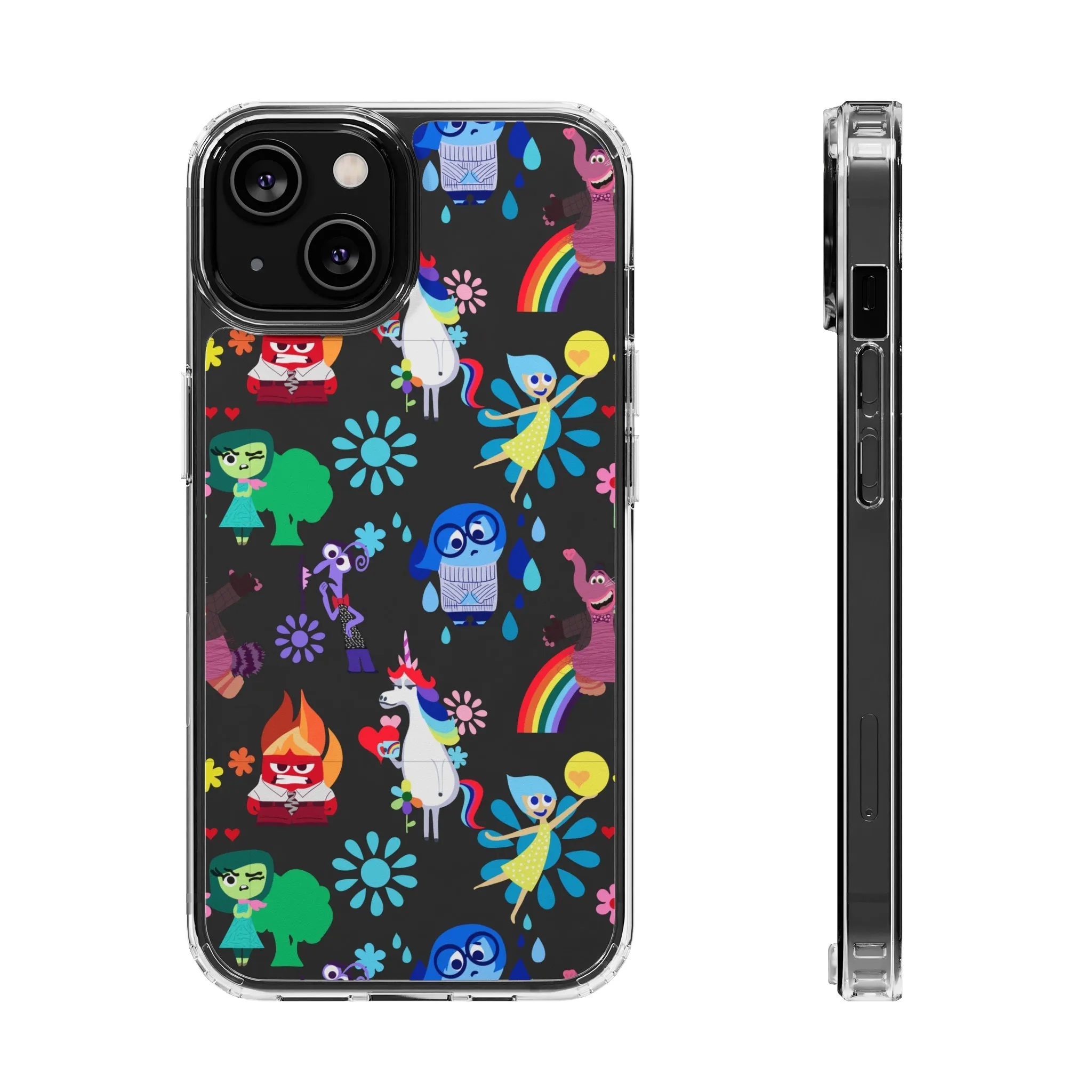 Inside Out Clear Phone Case! Disney Inspired Hand drawn Unique Disneyland Magic Kingdom Gift