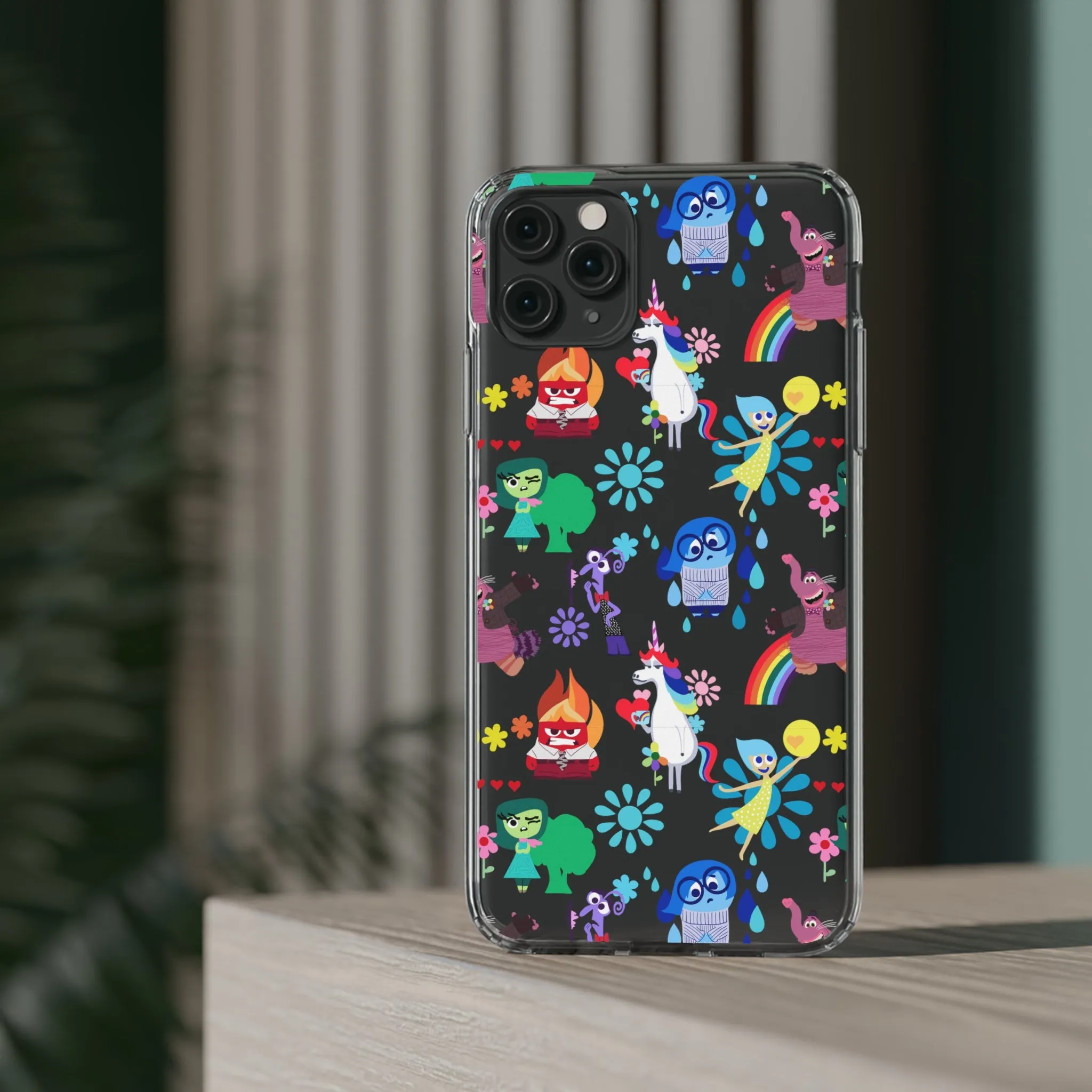 Inside Out Clear Phone Case! Disney Inspired Hand drawn Unique Disneyland Magic Kingdom Gift