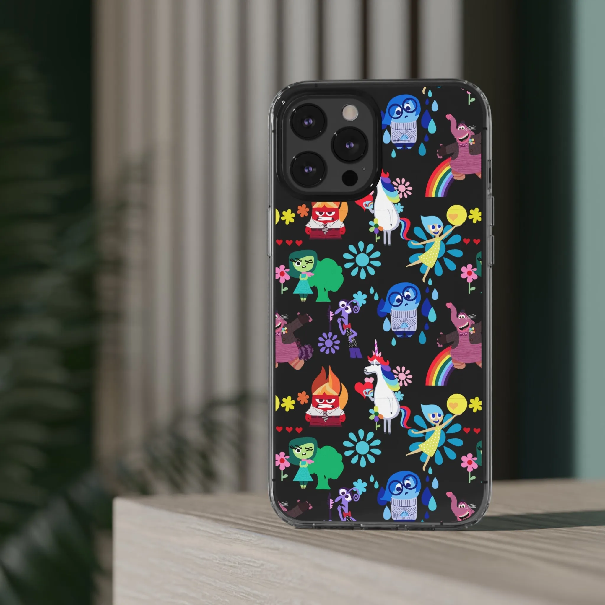 Inside Out Clear Phone Case! Disney Inspired Hand drawn Unique Disneyland Magic Kingdom Gift