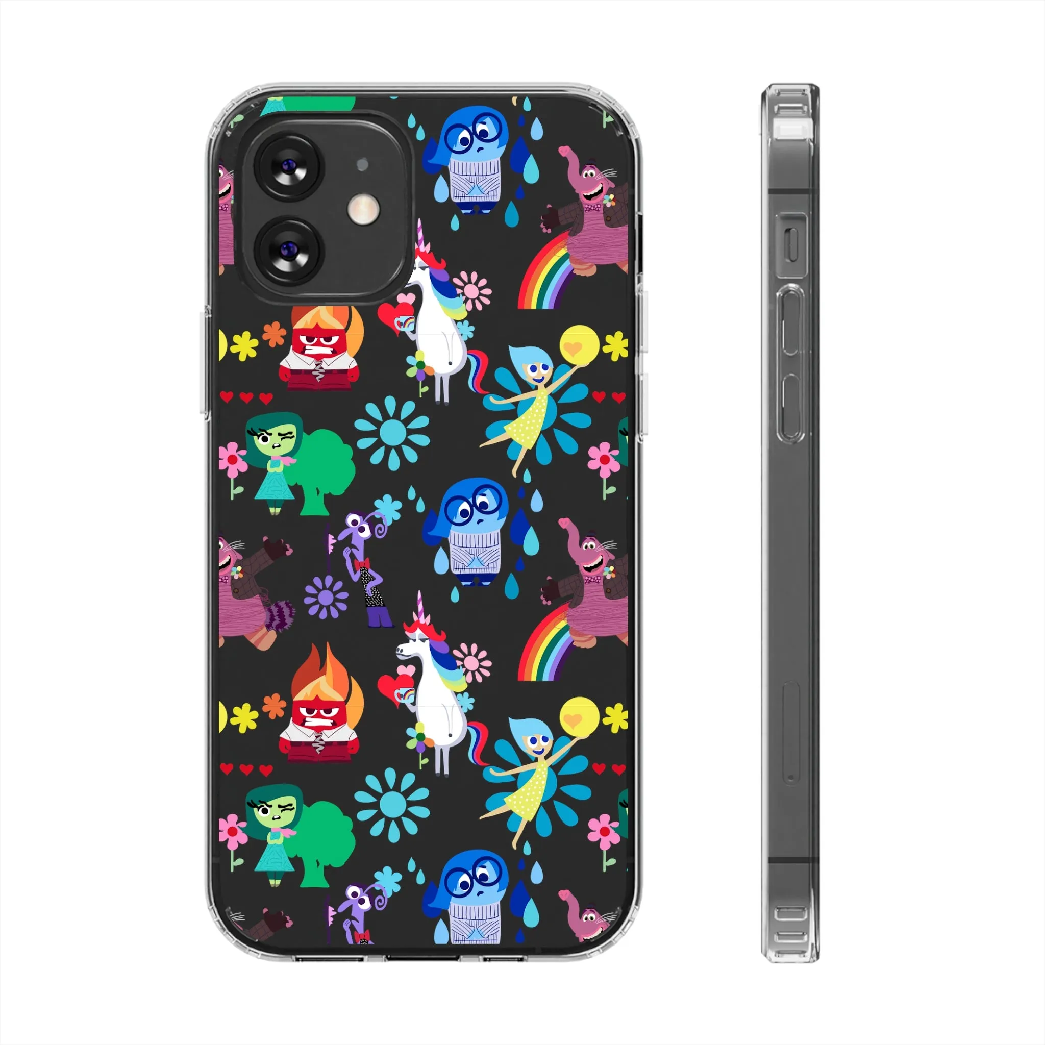 Inside Out Clear Phone Case! Disney Inspired Hand drawn Unique Disneyland Magic Kingdom Gift