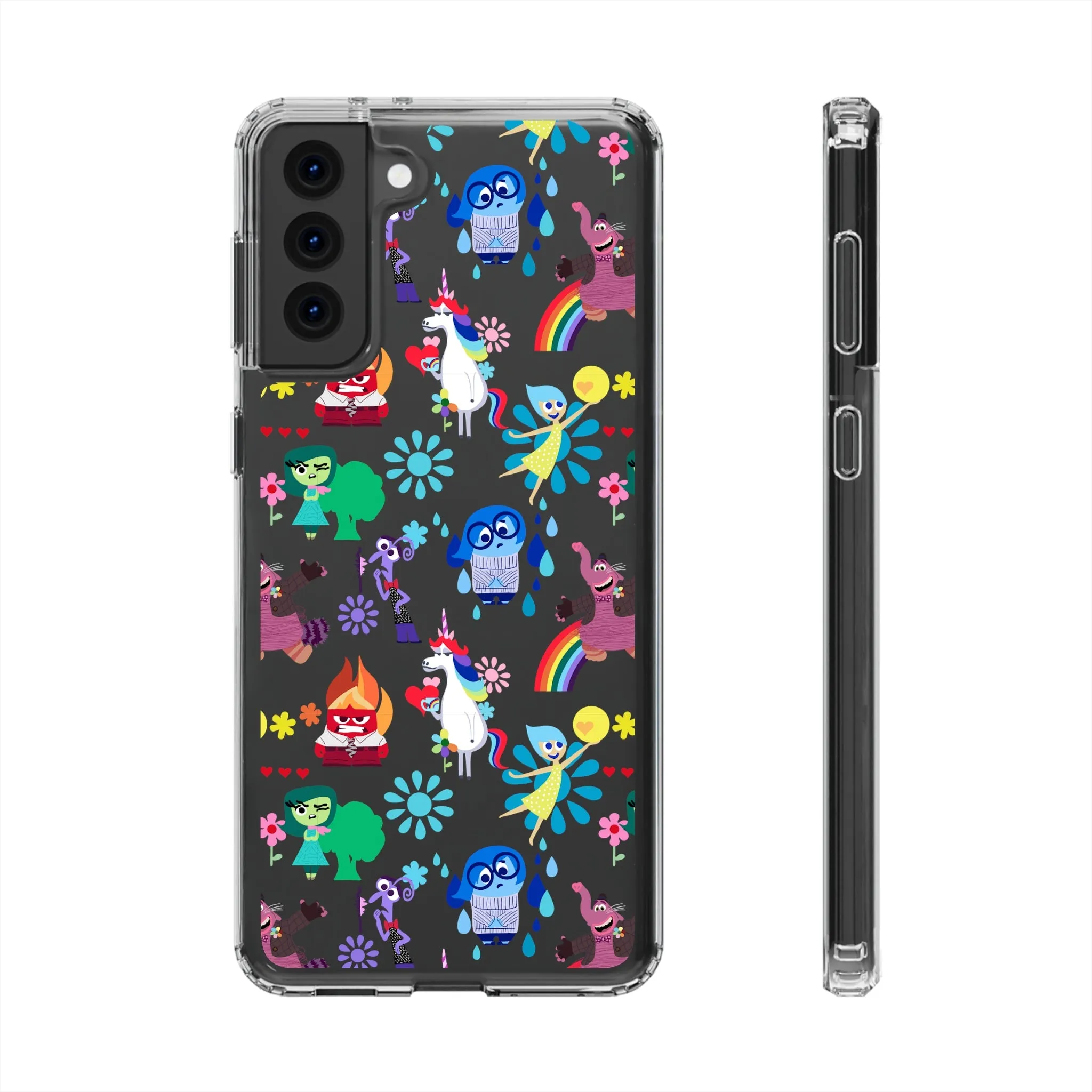 Inside Out Clear Phone Case! Disney Inspired Hand drawn Unique Disneyland Magic Kingdom Gift