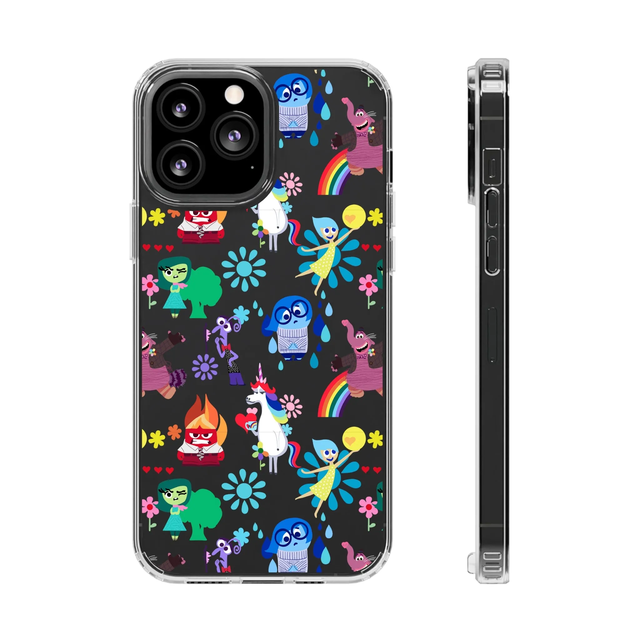 Inside Out Clear Phone Case! Disney Inspired Hand drawn Unique Disneyland Magic Kingdom Gift